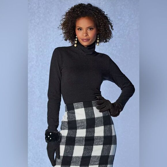 Boston Proper So Sexy Basic Turtleneck Top Black Size X-Small NWOT - Picture 1 of 7